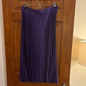 Talbots Elegant Purple Pleated Skirt